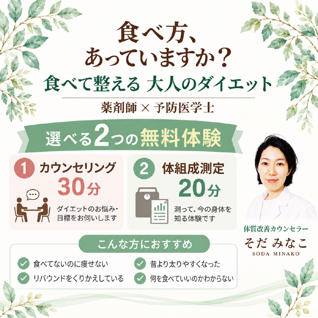 食べて整える 大人のダイエット｜薬剤師 そだみなこ